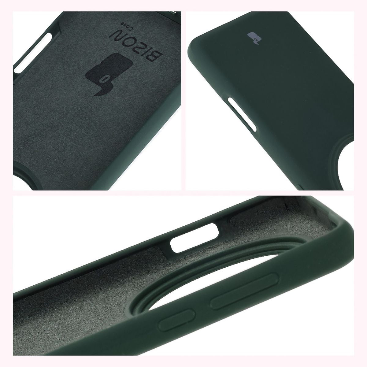 Silikon Handyhülle für Oppo Find X8 Pro, Bizon Soft Case, Dunkelgrün