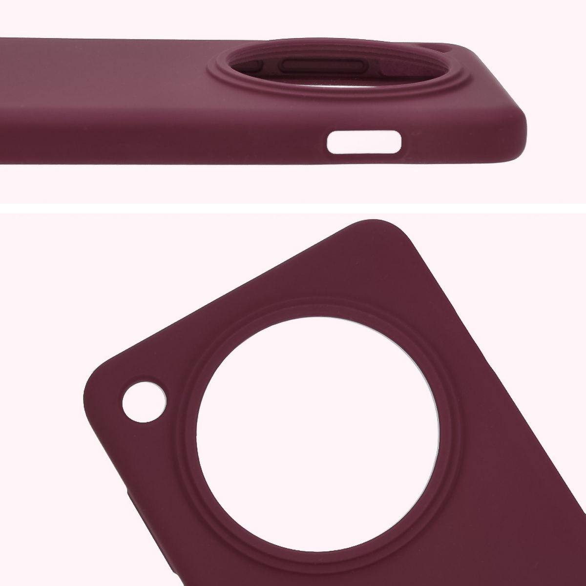 Silikon Handyhülle für Oppo Find X8 Pro, Bizon Soft Case, Pflaumenfarbe