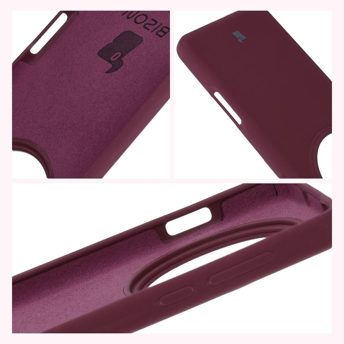 Silikon Handyhülle für Oppo Find X8 Pro, Bizon Soft Case, Pflaumenfarbe