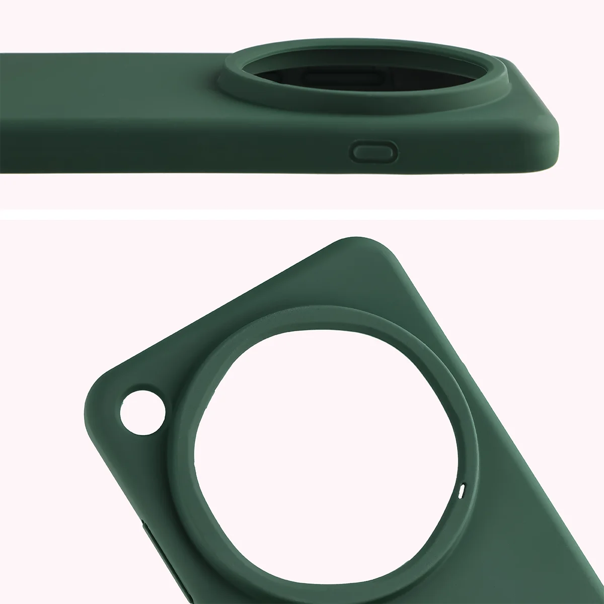 Silikon Handyhülle für Oppo Find X9 Ultra, Bizon Soft Case, Dunkelgrün