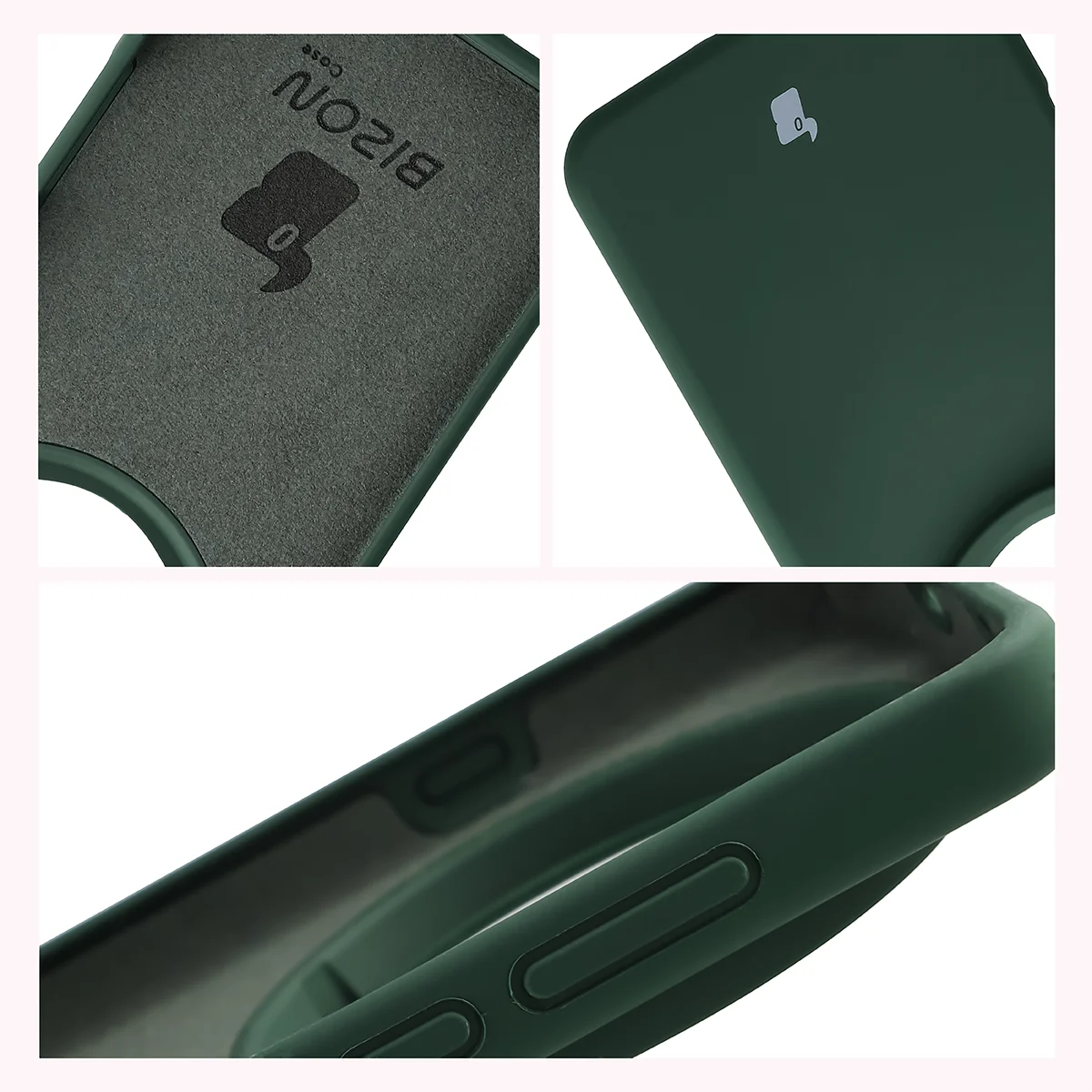 Silikon Handyhülle für Oppo Find X9 Ultra, Bizon Soft Case, Dunkelgrün