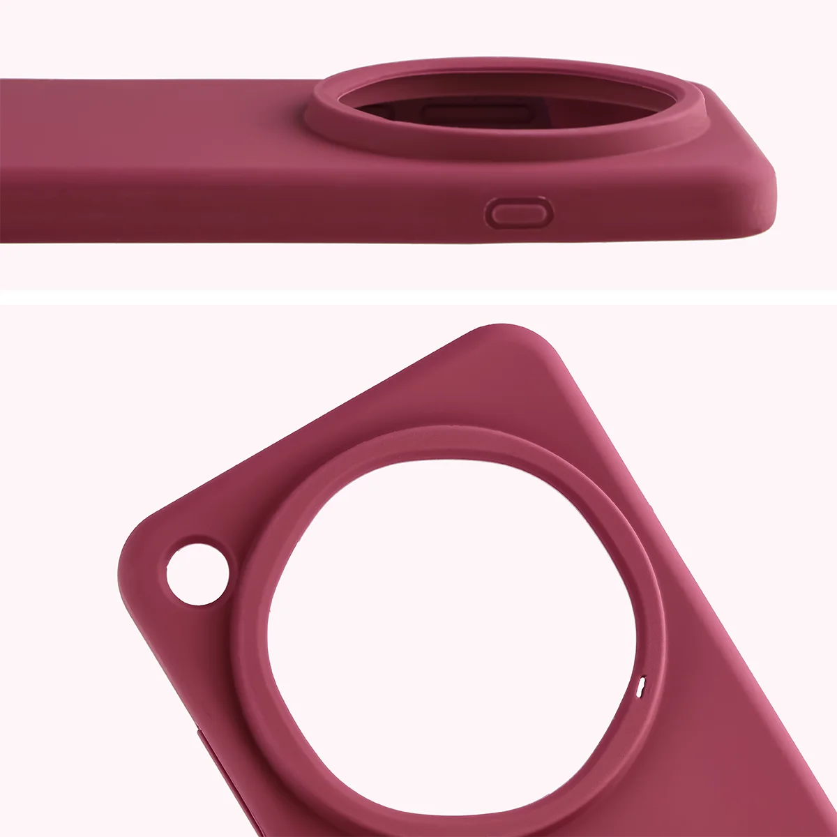 Silikon Handyhülle für Oppo Find X9 Ultra, Bizon Soft Case, Pflaumenfarbe
