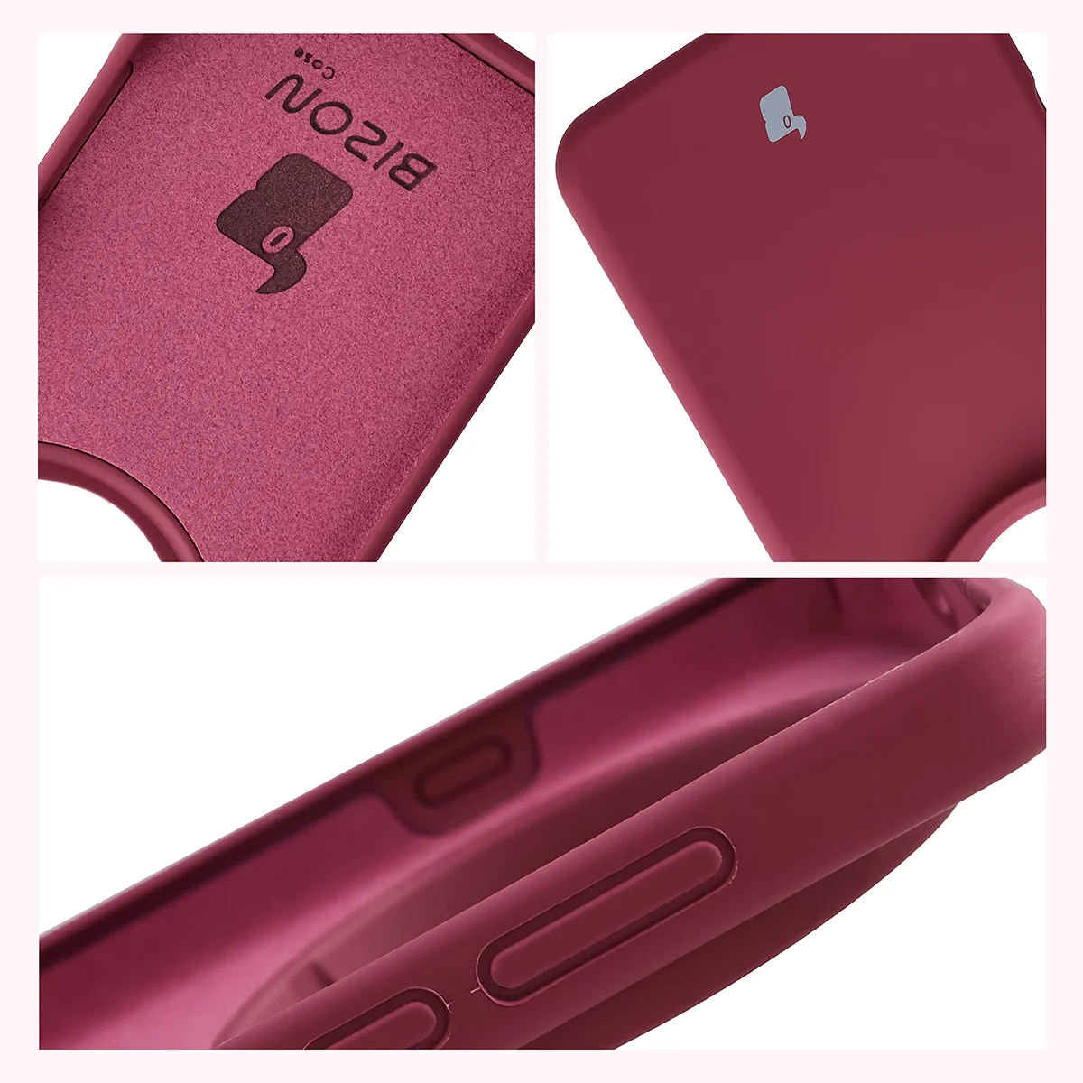 Silikon Handyhülle für Oppo Find X9 Ultra, Bizon Soft Case, Pflaumenfarbe