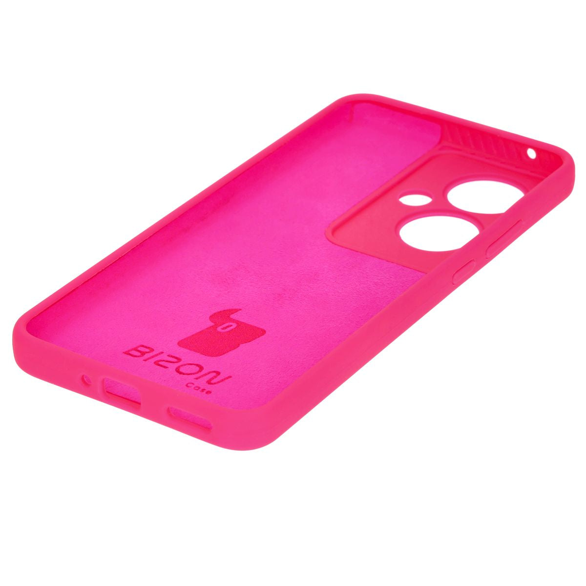 Silikon Handyhülle für Oppo Reno11 F 5G, Bizon Soft Case, Dunkelpink