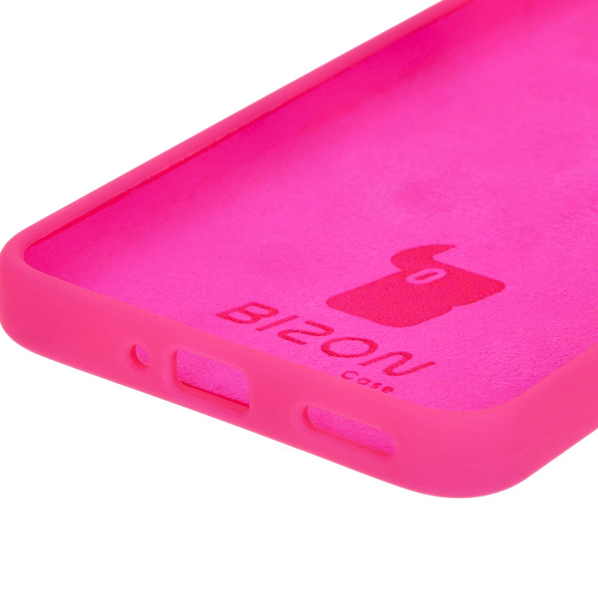 Silikon Handyhülle für Oppo Reno11 F 5G, Bizon Soft Case, Dunkelpink