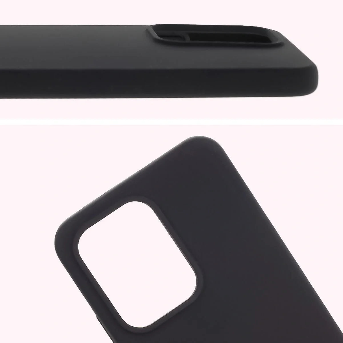 Silikon Handyhülle für Oppo Reno13, Bizon Soft Case, Schwarz