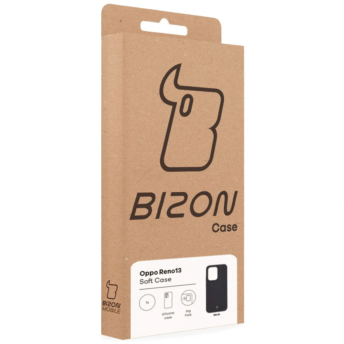 Silikon Handyhülle für Oppo Reno13, Bizon Soft Case, Schwarz