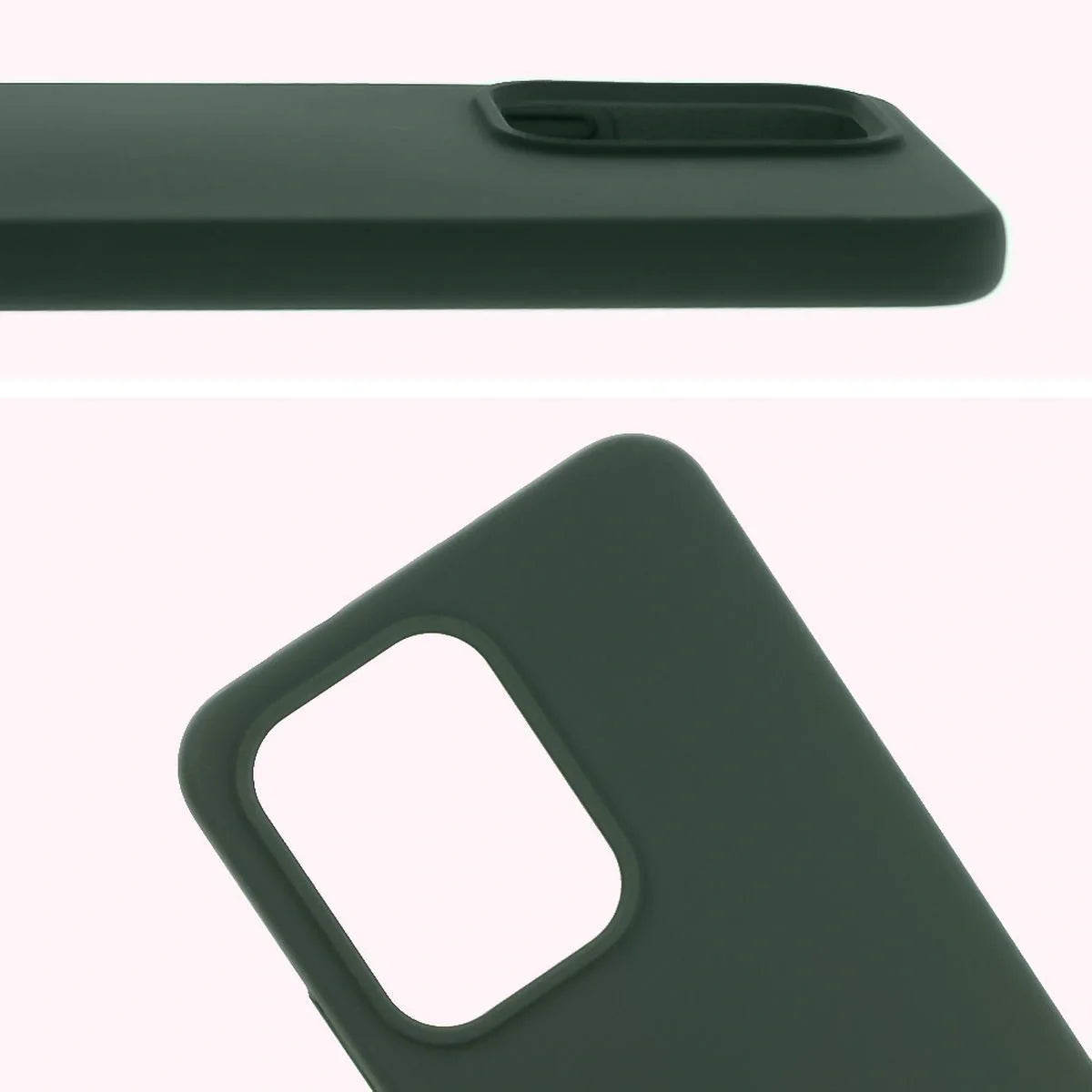 Silikon Handyhülle für Oppo Reno13, Bizon Soft Case, Dunkelgrün