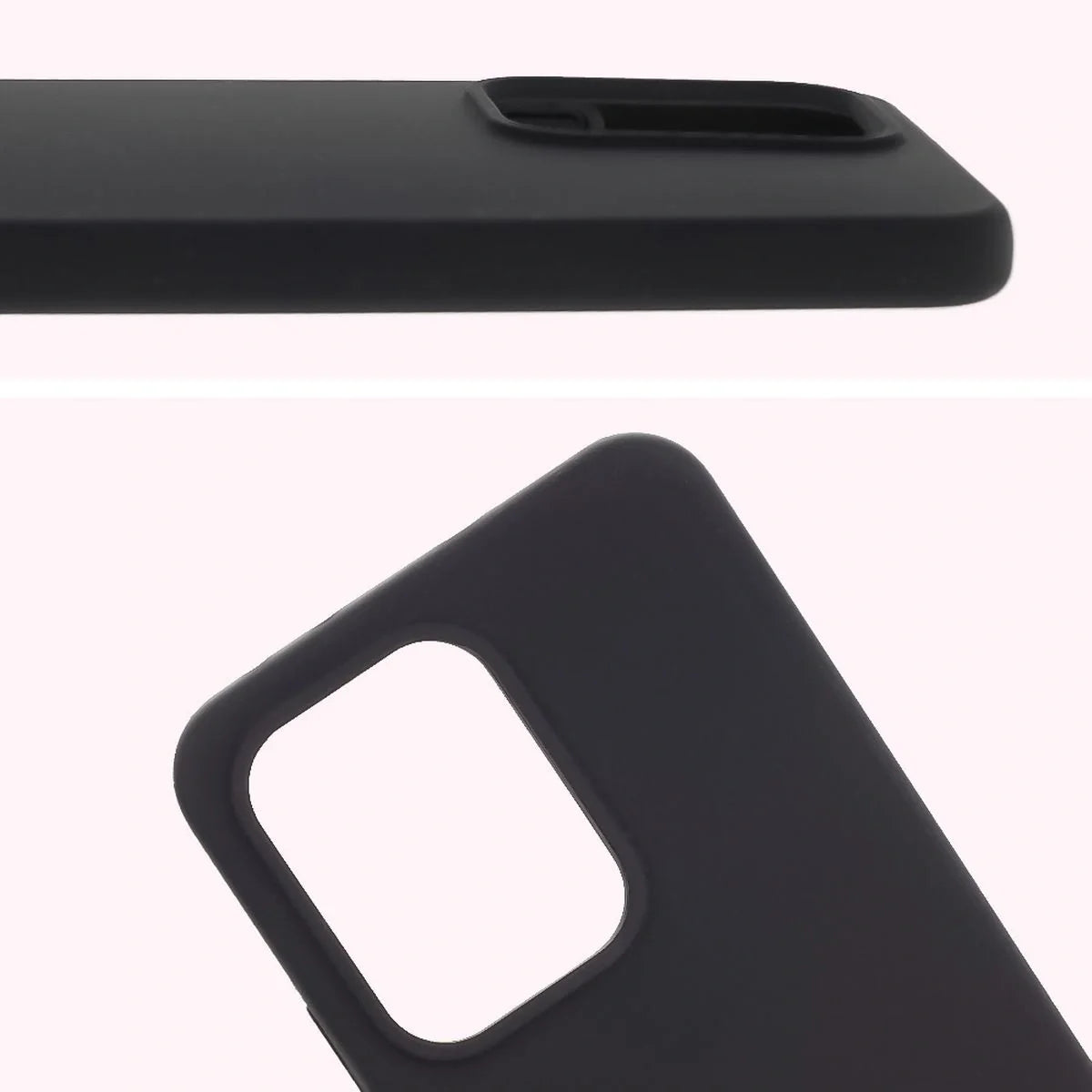 Silikon Handyhülle für Oppo Reno13 Pro, Bizon Soft Case, Schwarz