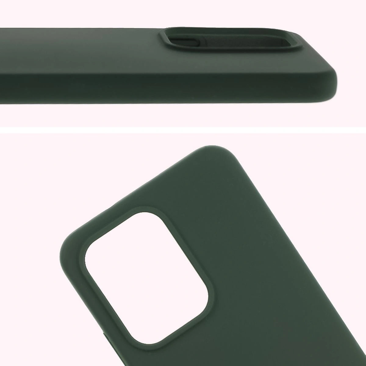 Silikon Handyhülle für Oppo Reno13 Pro, Bizon Soft Case, Dunkelgrün