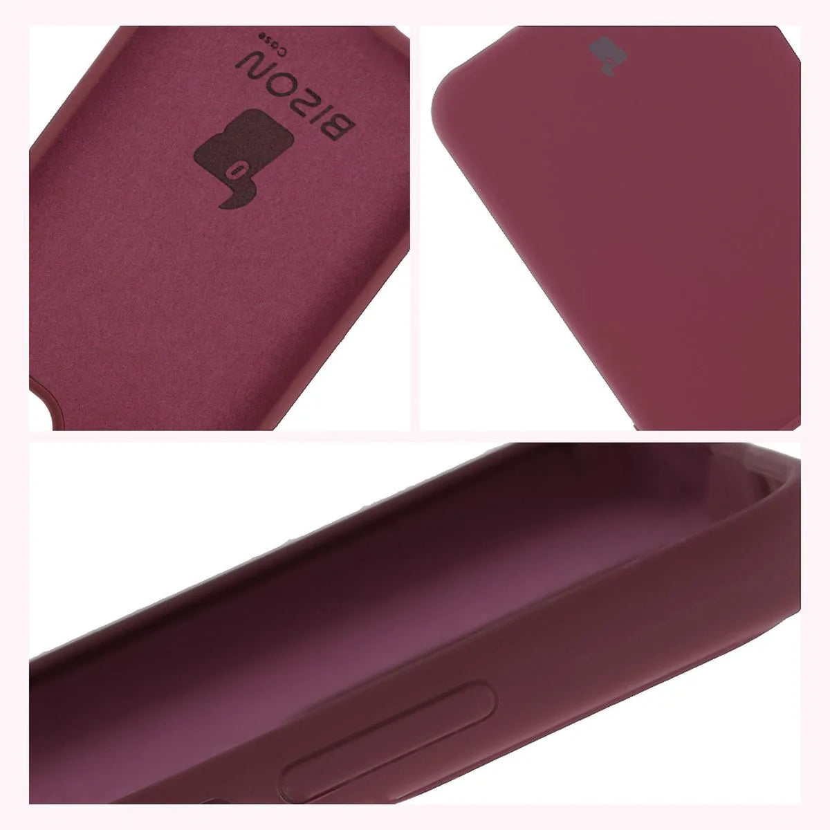 Silikon Handyhülle für Oppo Reno13 Pro, Bizon Soft Case, Pflaumenfarbe