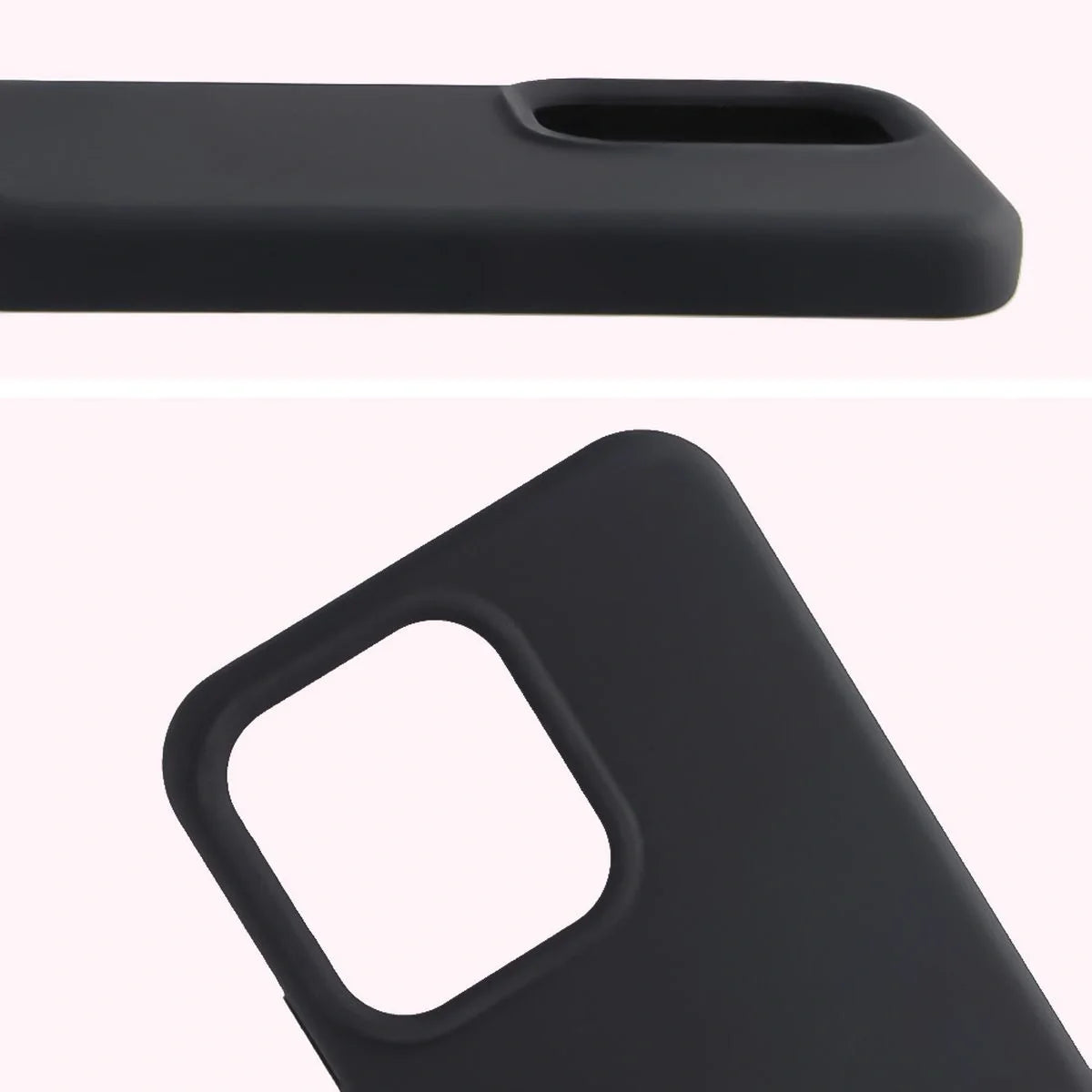 Silikon Handyhülle für Oppo Reno 14, Bizon Soft Case, Schwarz