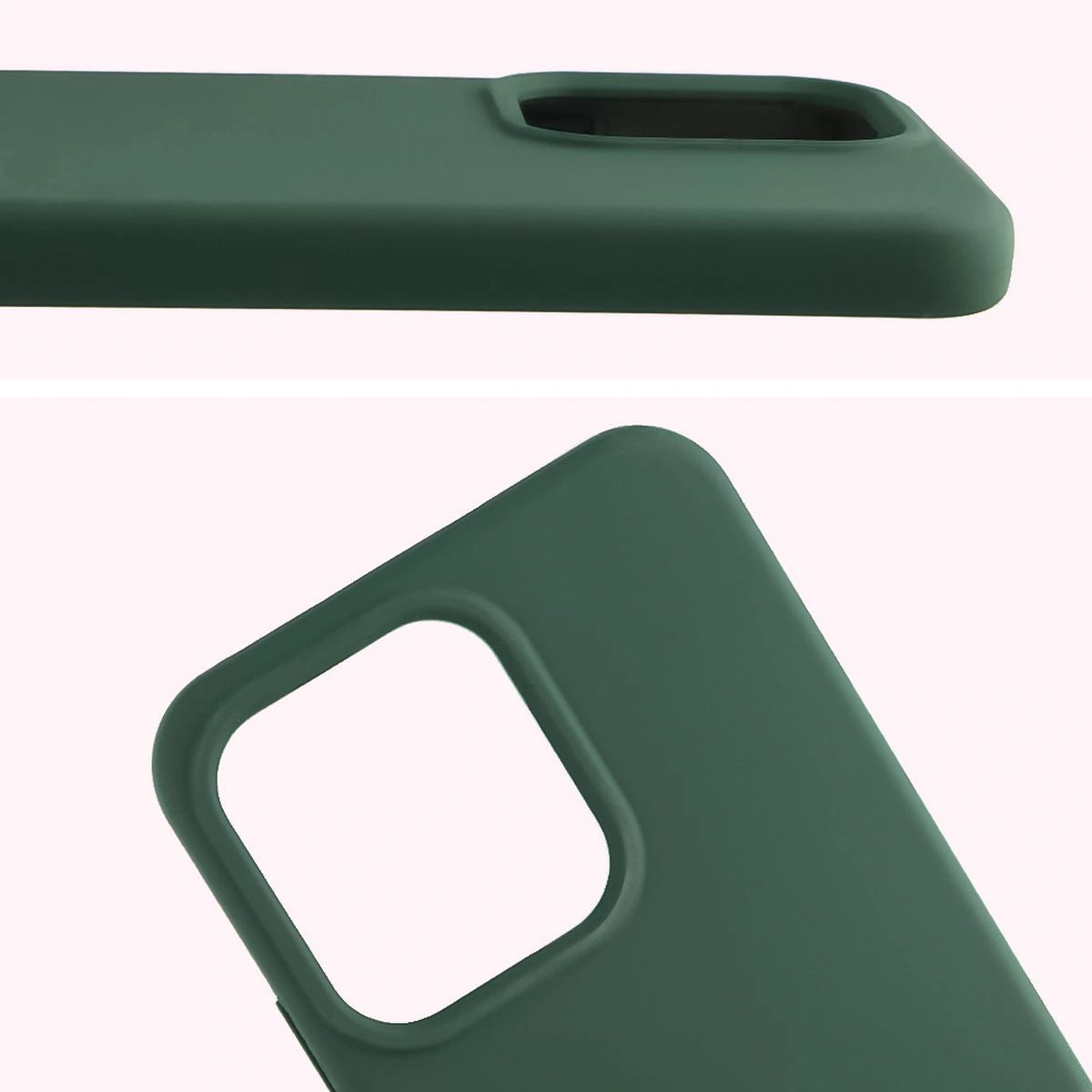 Silikon Handyhülle für Oppo Reno 14, Bizon Soft Case, Dunkelgrün