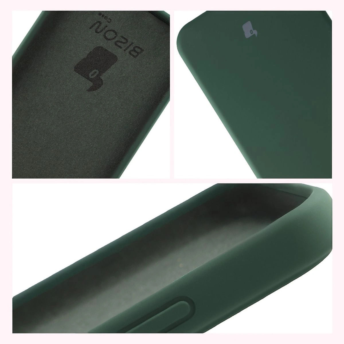 Silikon Handyhülle für Oppo Reno 14, Bizon Soft Case, Dunkelgrün