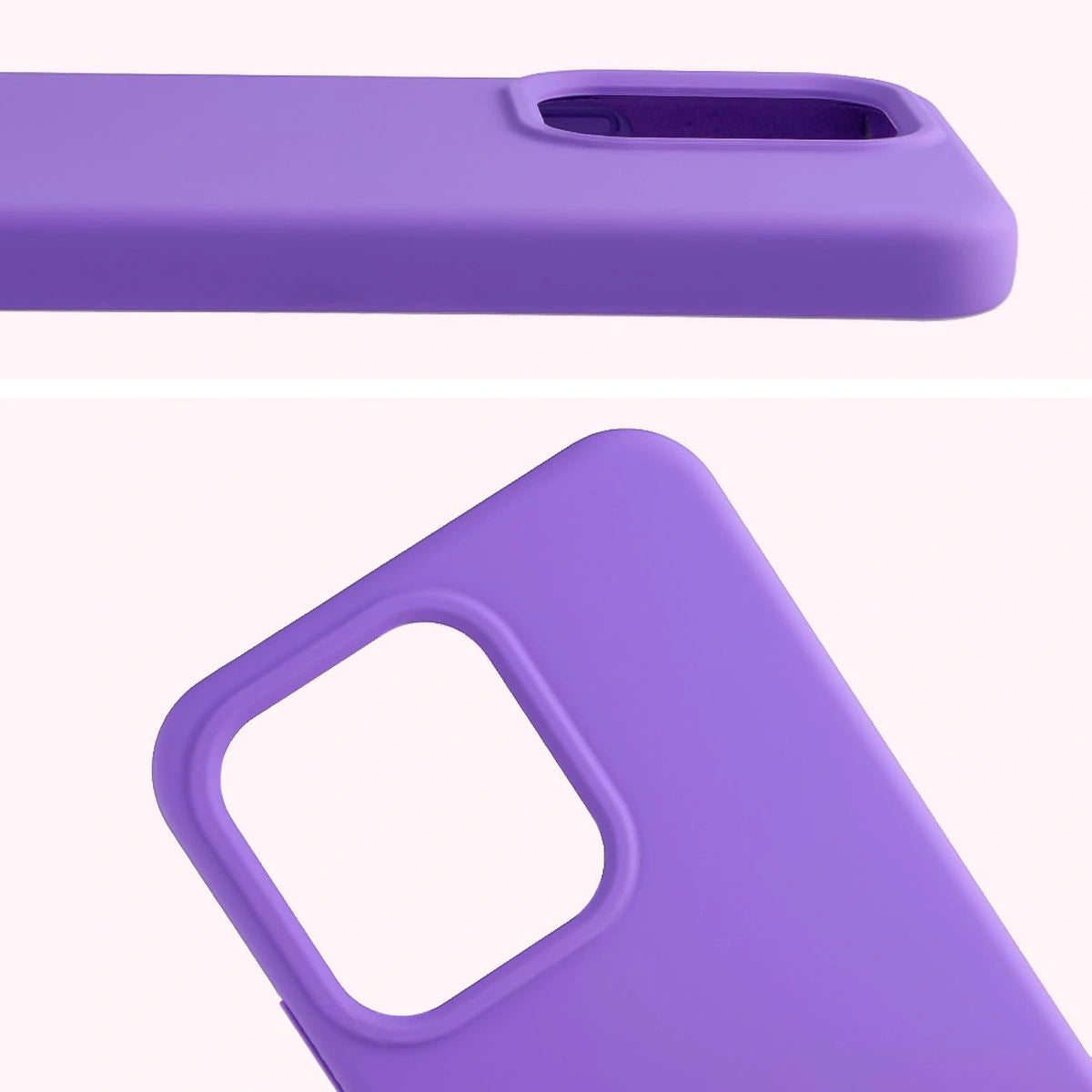 Silikon Handyhülle für Oppo Reno 14, Bizon Soft Case, Violett