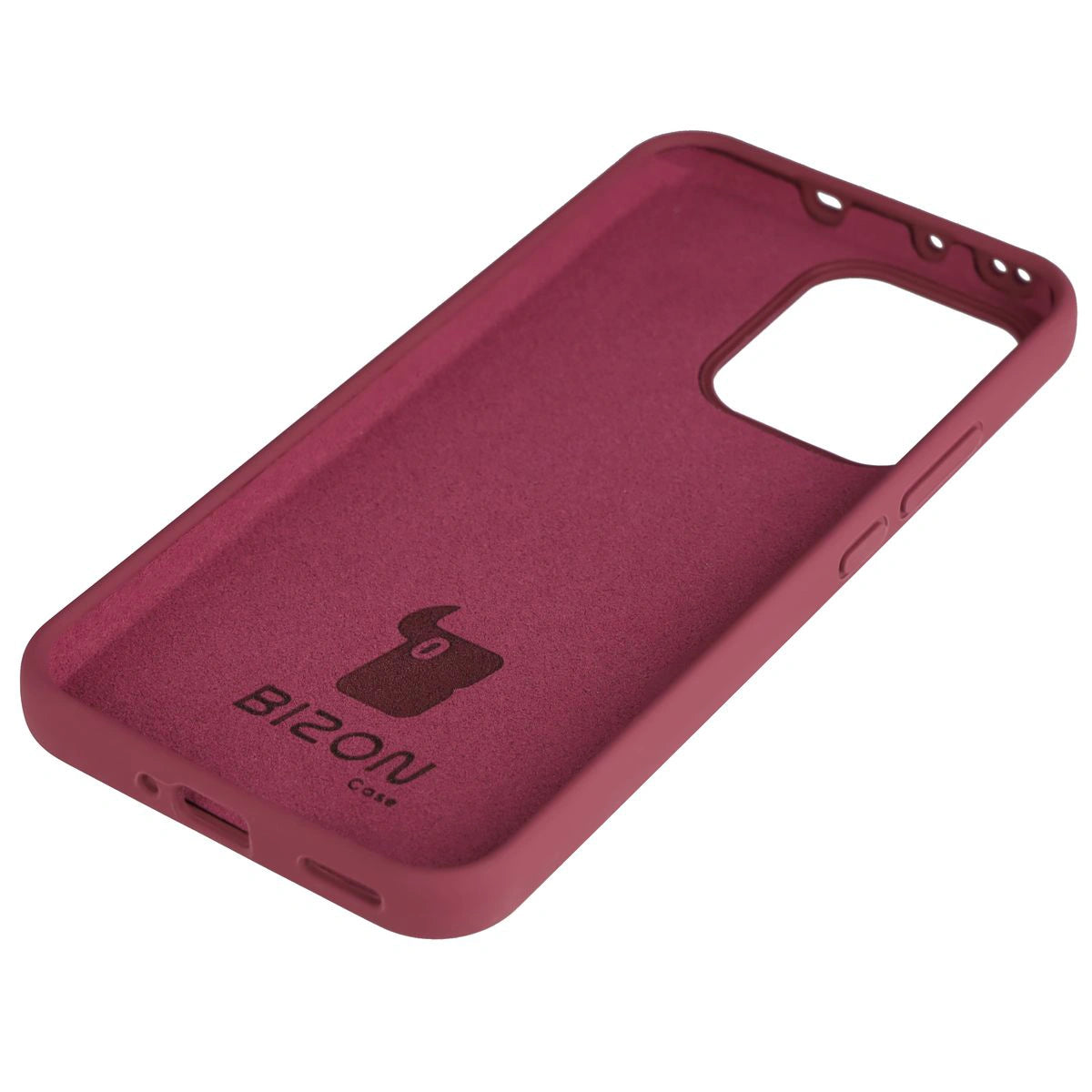 Silikon Handyhülle für Oppo Reno 14, Bizon Soft Case, Pflaumenfarbe