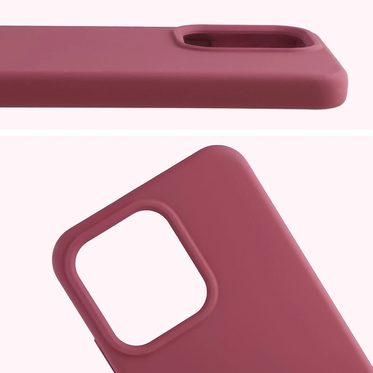 Silikon Handyhülle für Oppo Reno 14, Bizon Soft Case, Pflaumenfarbe