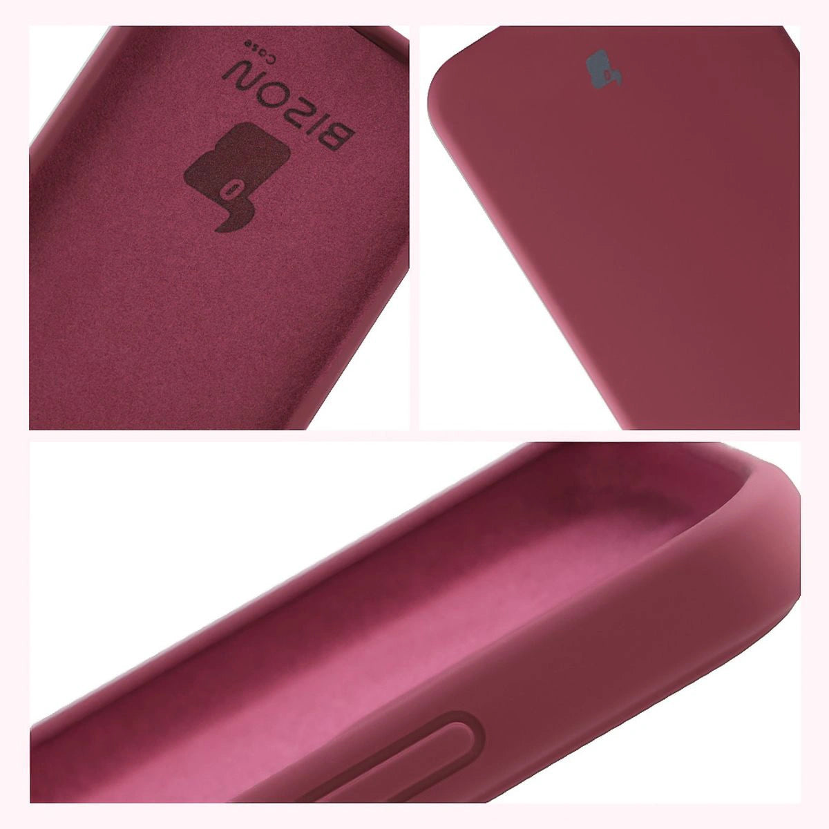Silikon Handyhülle für Oppo Reno 14, Bizon Soft Case, Pflaumenfarbe