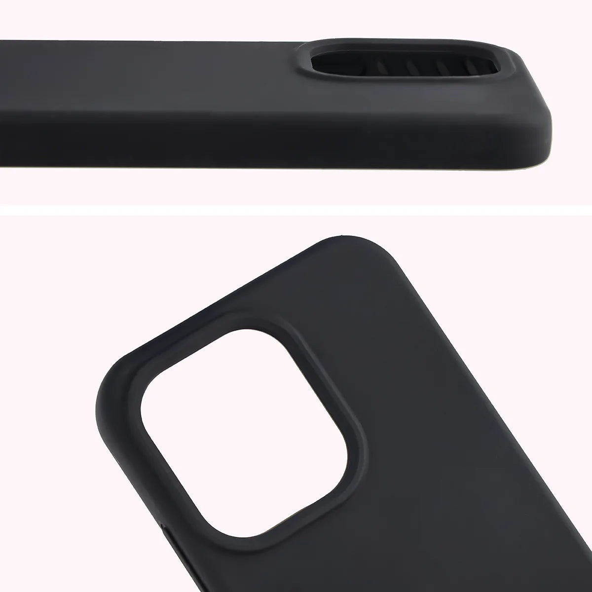 Silikon Handyhülle für Oppo Reno 15 Pro, Bizon Soft Case, Schwarz