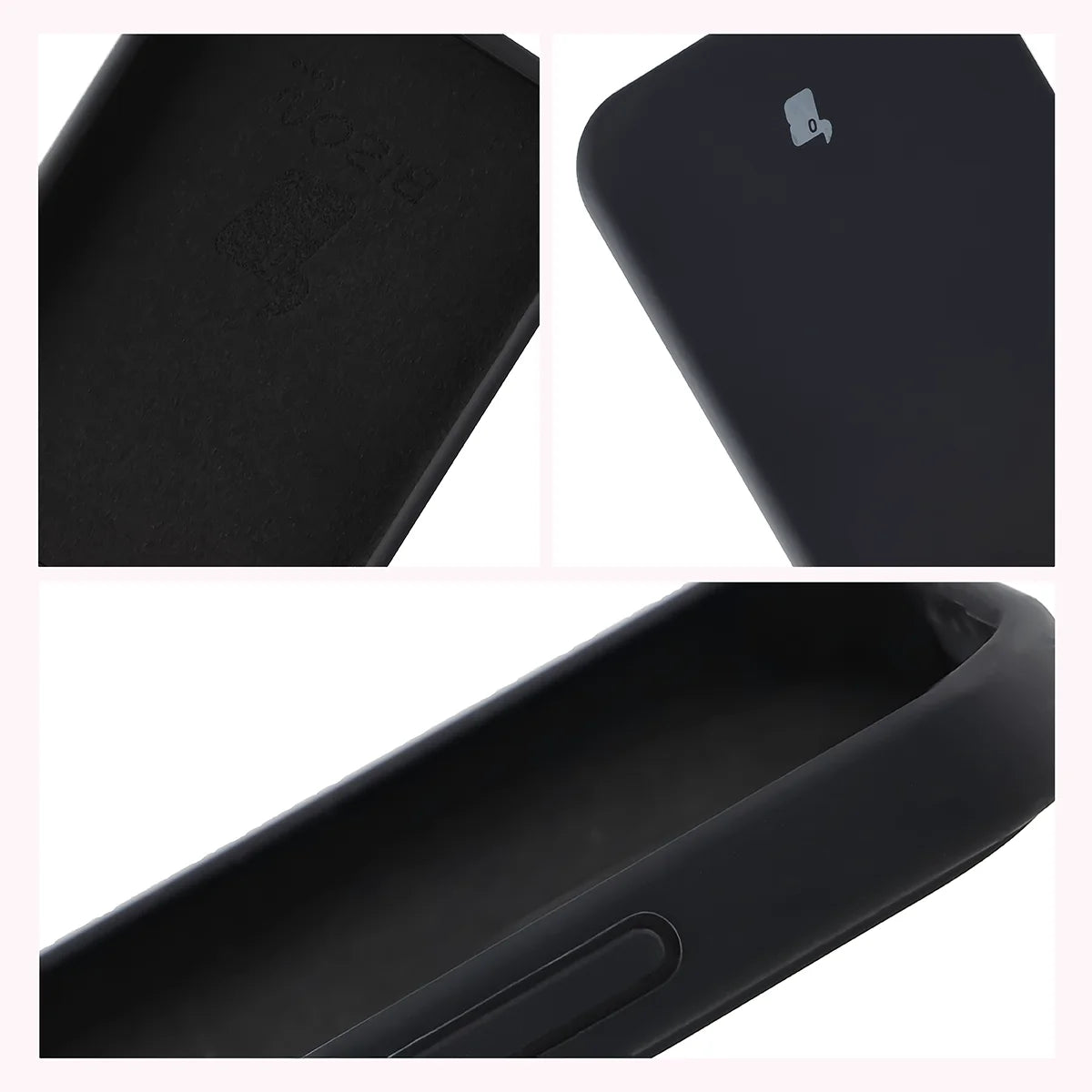 Silikon Handyhülle für Oppo Reno 15 Pro, Bizon Soft Case, Schwarz