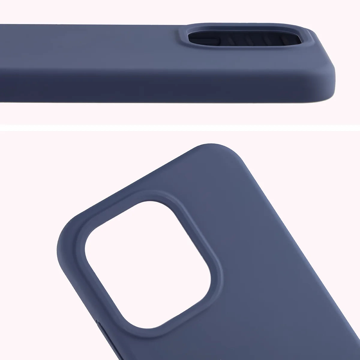 Silikon Handyhülle für Oppo Reno 15 Pro, Bizon Soft Case, Dunkelblau