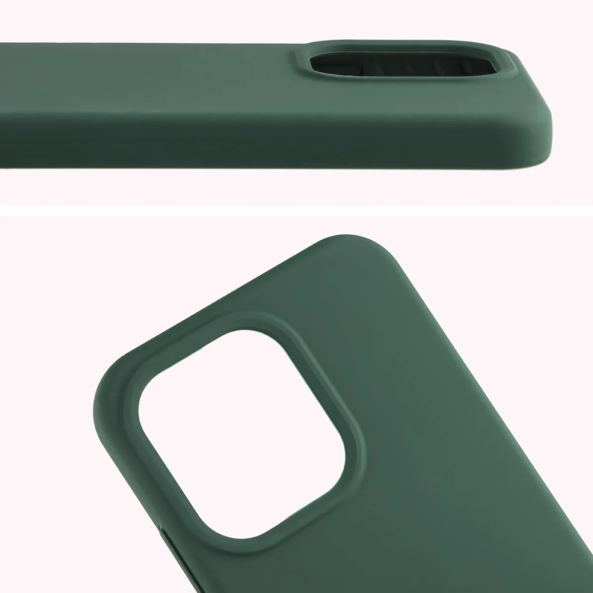 Silikon Handyhülle für Oppo Reno 15 Pro, Bizon Soft Case, Dunkelgrün