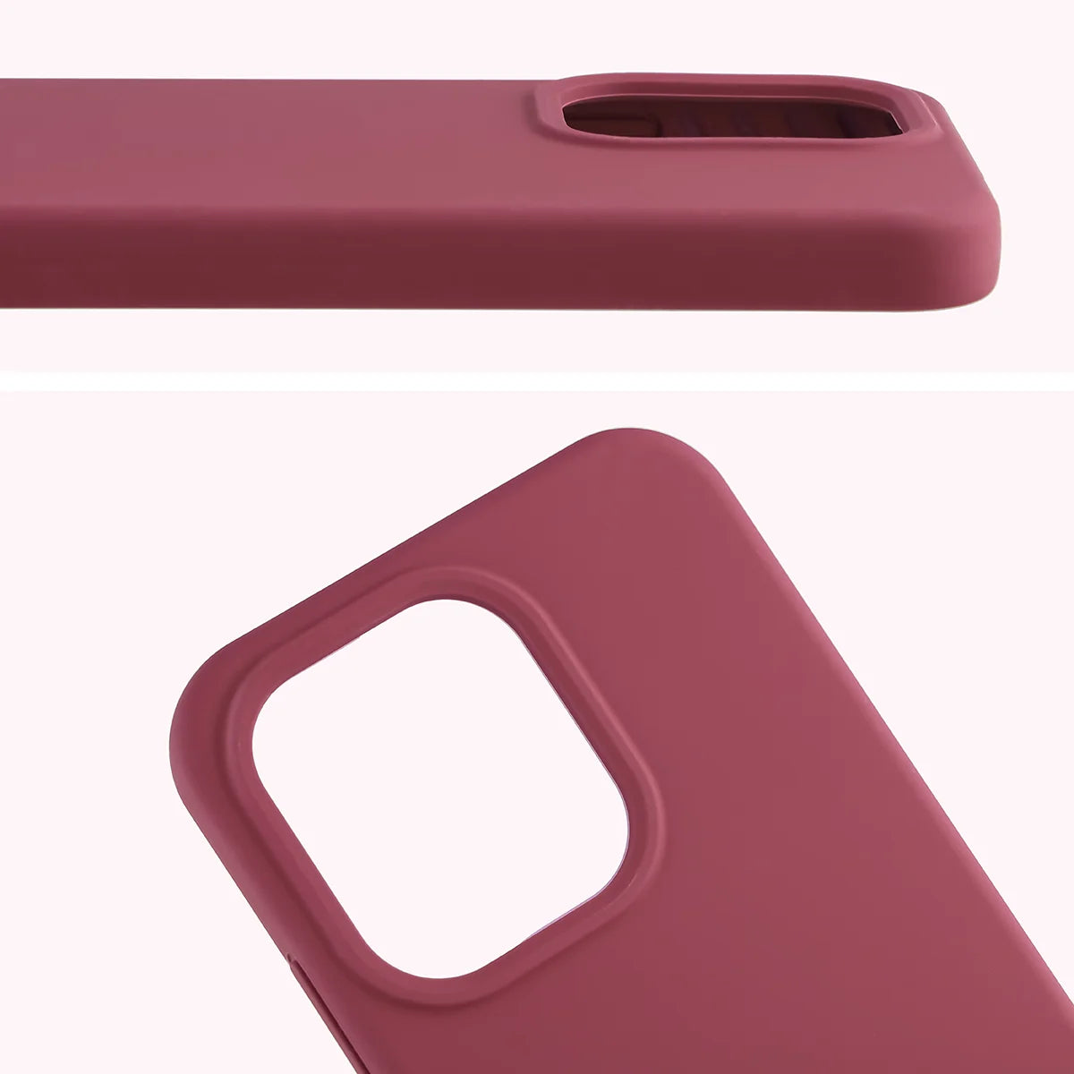 Silikon Handyhülle für Oppo Reno 15 Pro, Bizon Soft Case, Pflaumenfarbe