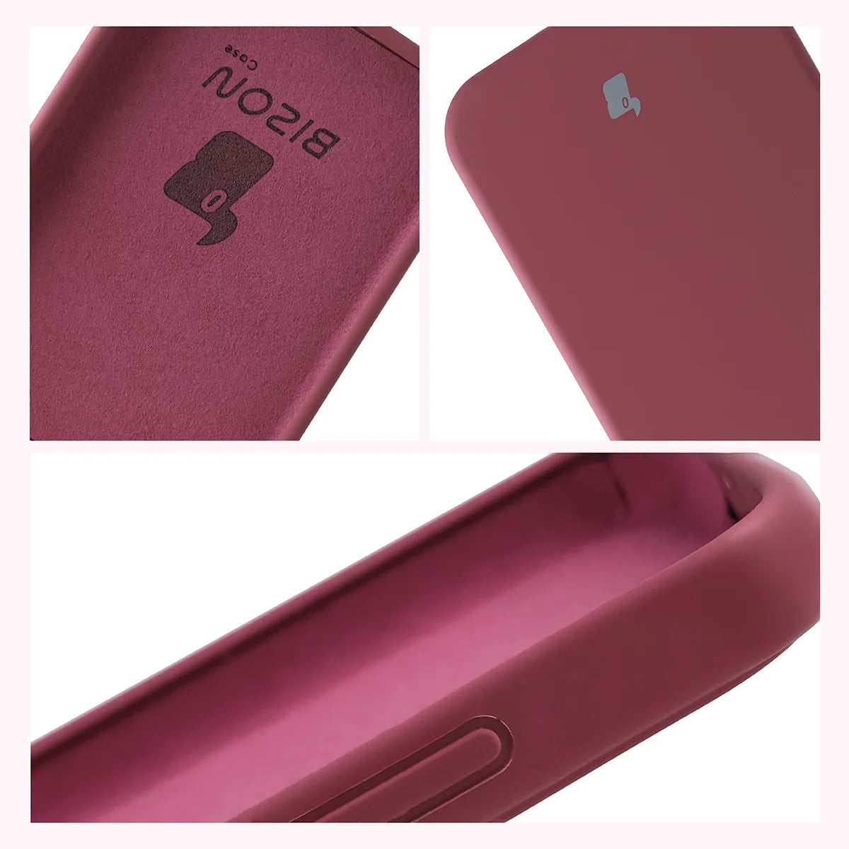Silikon Handyhülle für Oppo Reno 15 Pro, Bizon Soft Case, Pflaumenfarbe