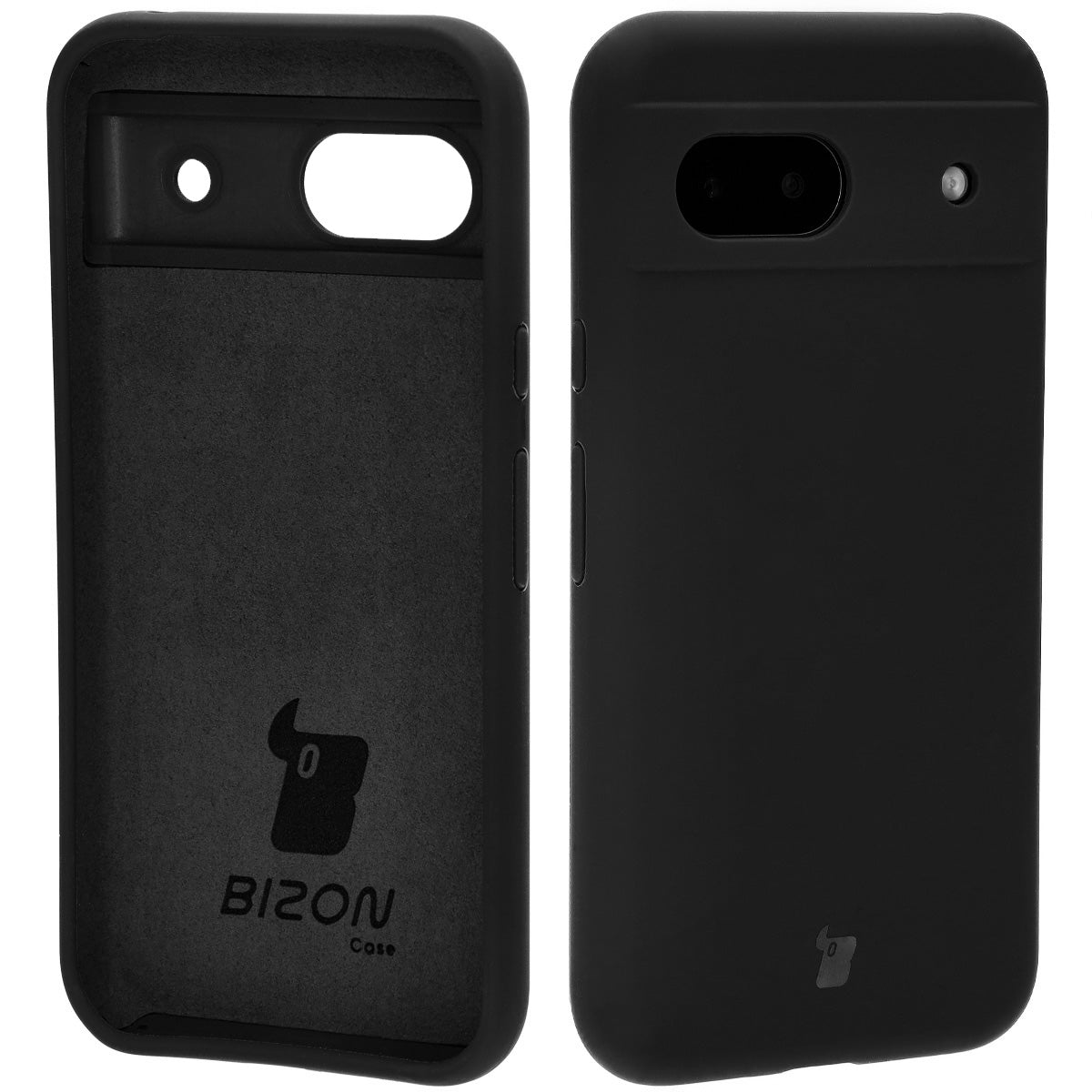 Silikon Handyhülle für Google Pixel 8a, Bizon Soft Case, Schwarz