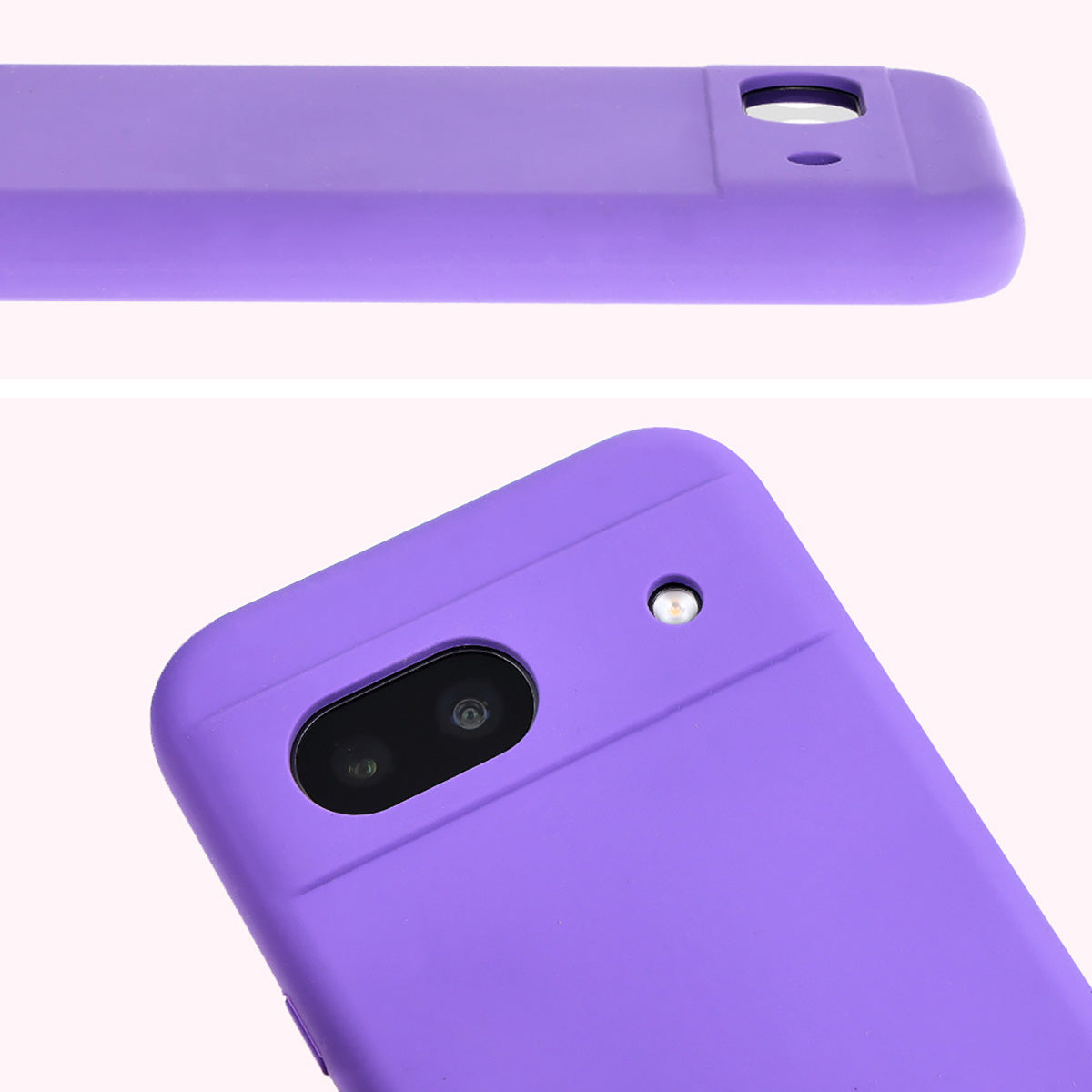Silikon Handyhülle für Google Pixel 8a, Bizon Soft Case, Violett