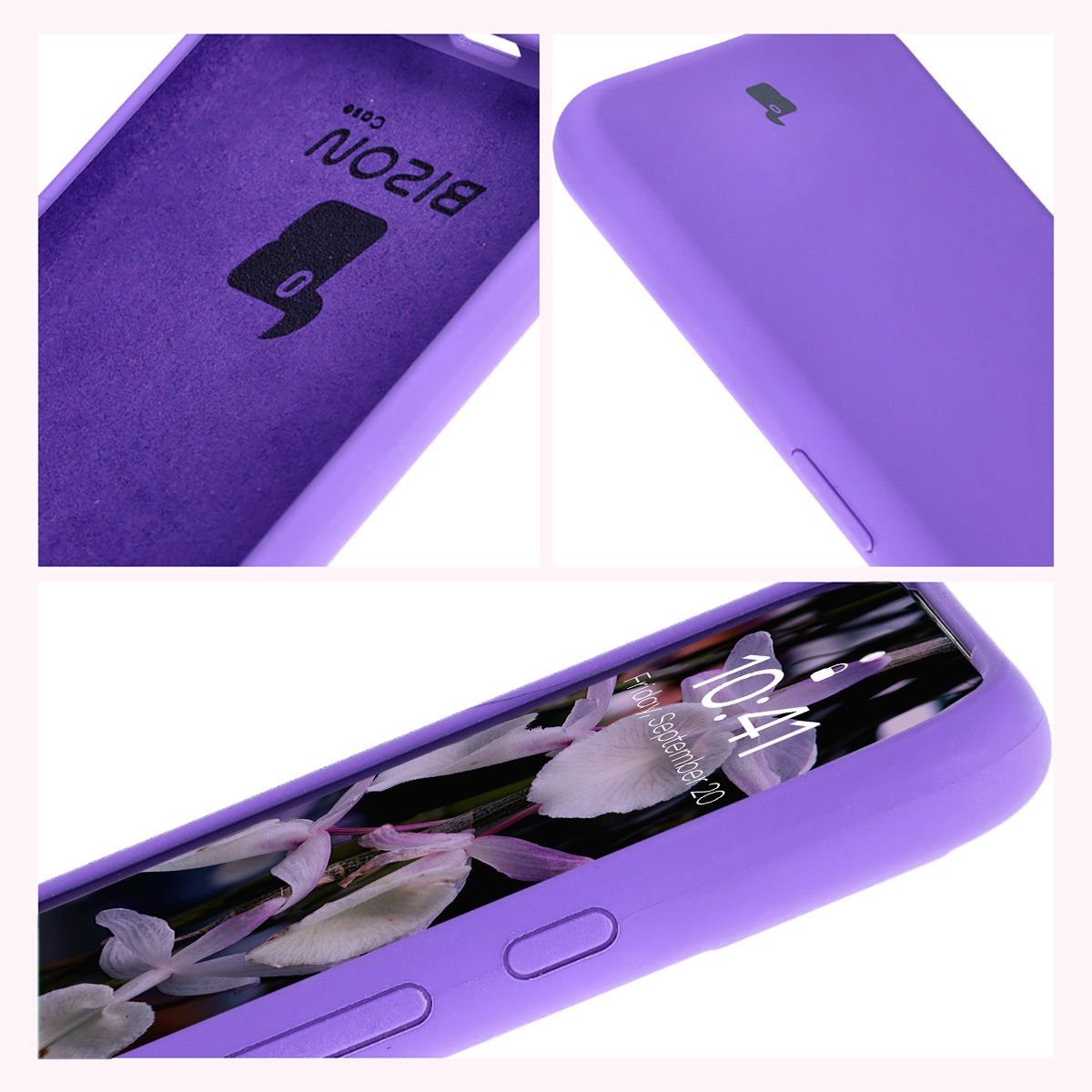 Silikon Handyhülle für Google Pixel 8a, Bizon Soft Case, Violett
