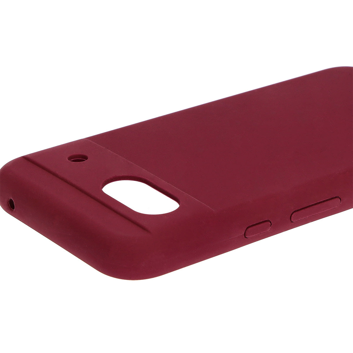 Silikon Handyhülle für Google Pixel 8a, Bizon Soft Case, Pflaumenfarbe