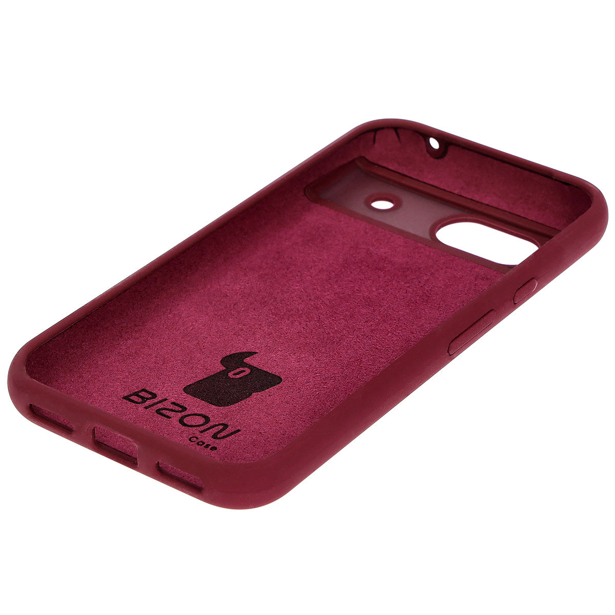 Silikon Handyhülle für Google Pixel 8a, Bizon Soft Case, Pflaumenfarbe