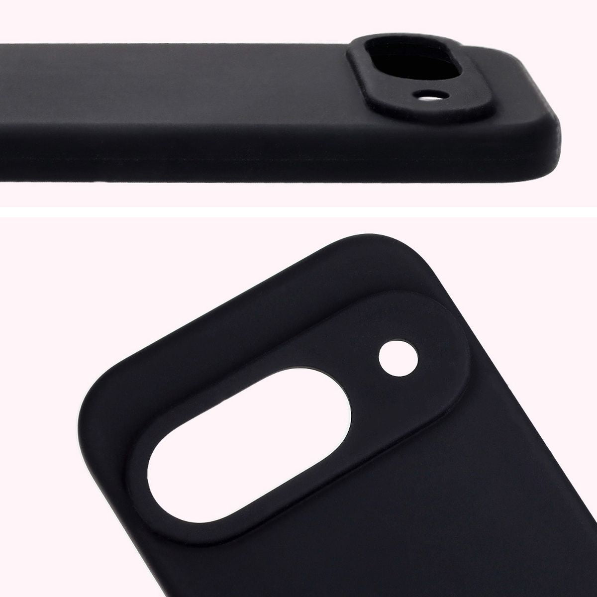 Silikon Handyhülle für Google Pixel 9, Bizon Soft Case, Schwarz