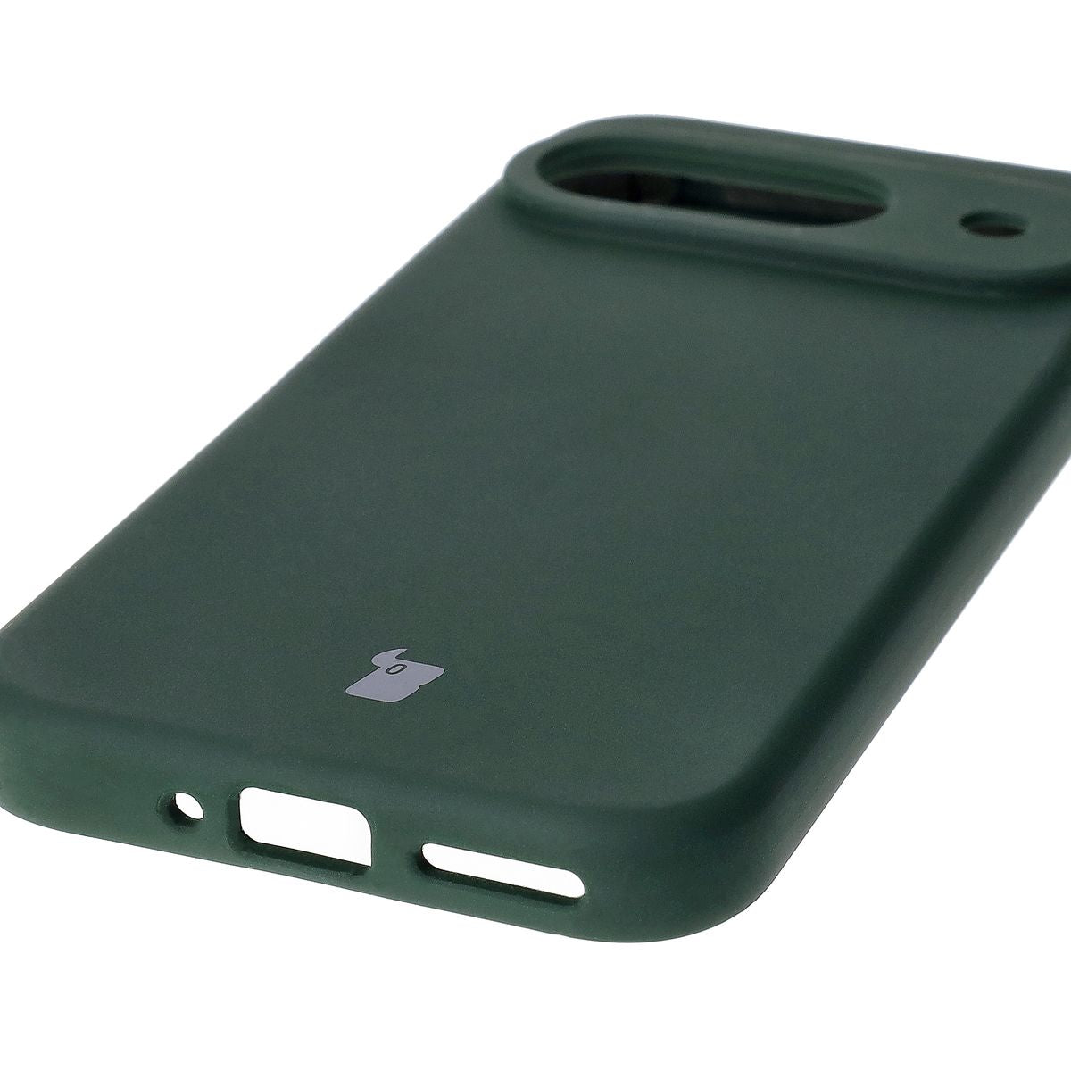 Silikon Handyhülle für Google Pixel 9, Bizon Soft Case, Dunkelgrün