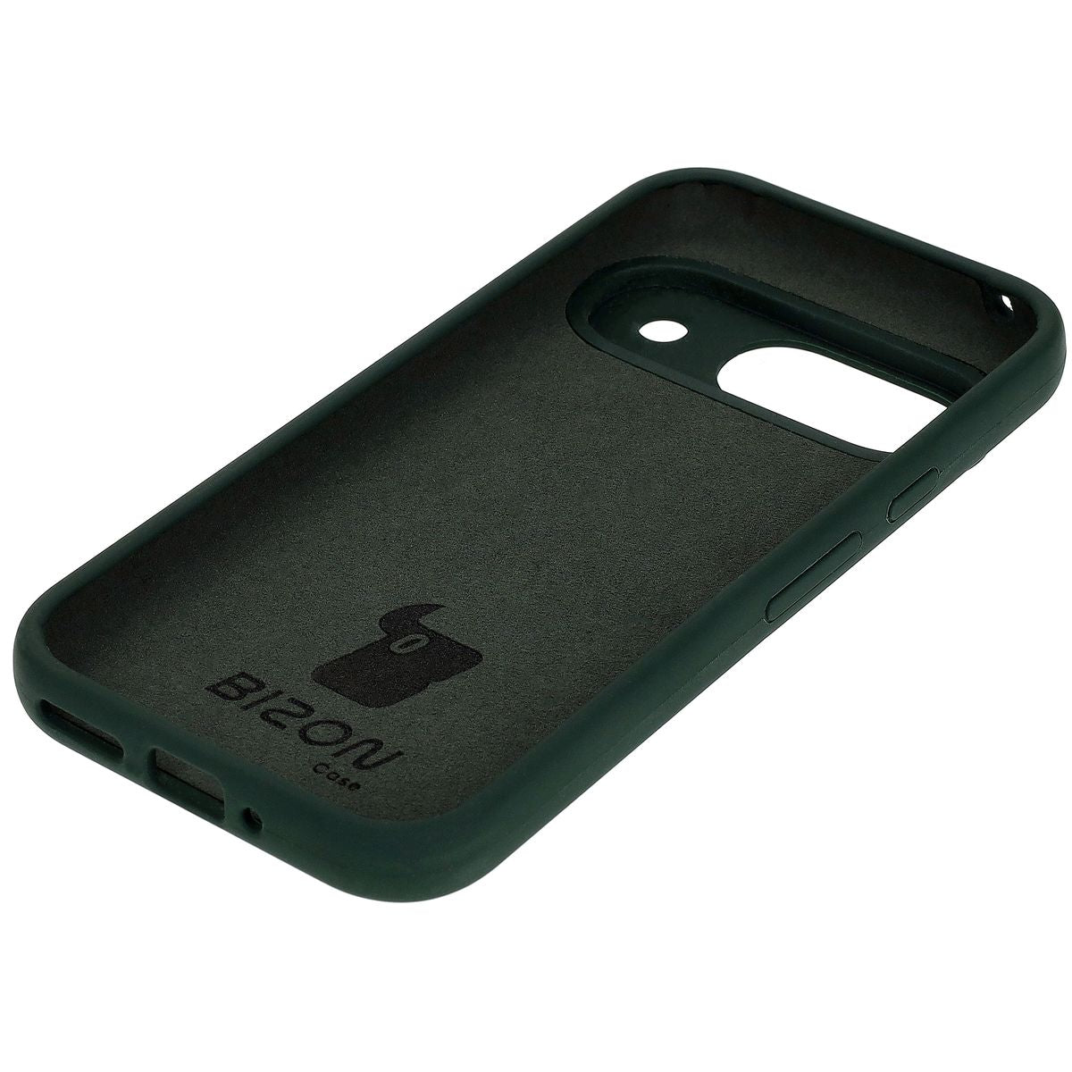 Silikon Handyhülle für Google Pixel 9, Bizon Soft Case, Dunkelgrün