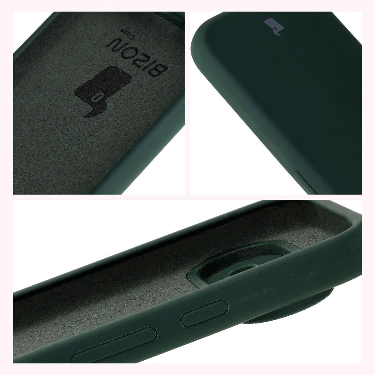 Silikon Handyhülle für Google Pixel 9, Bizon Soft Case, Dunkelgrün