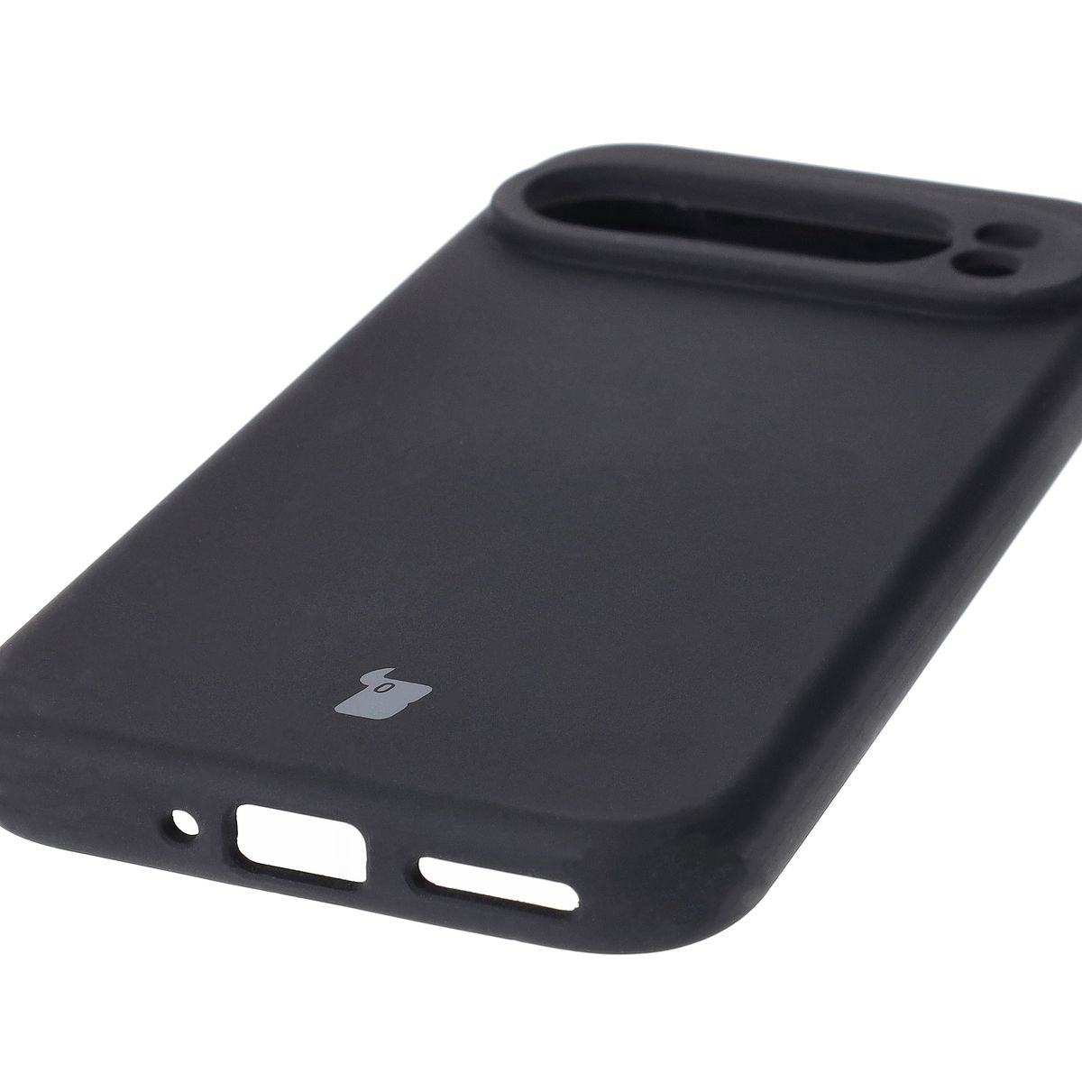 Silikon Handyhülle für Google Pixel 9 Pro, Bizon Soft Case, Schwarz
