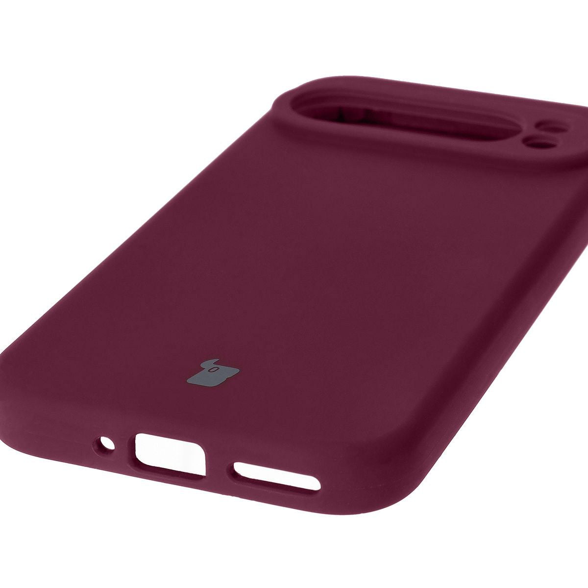 Silikon Handyhülle für Google Pixel 9 Pro, Bizon Soft Case, Pflaumenfarbe
