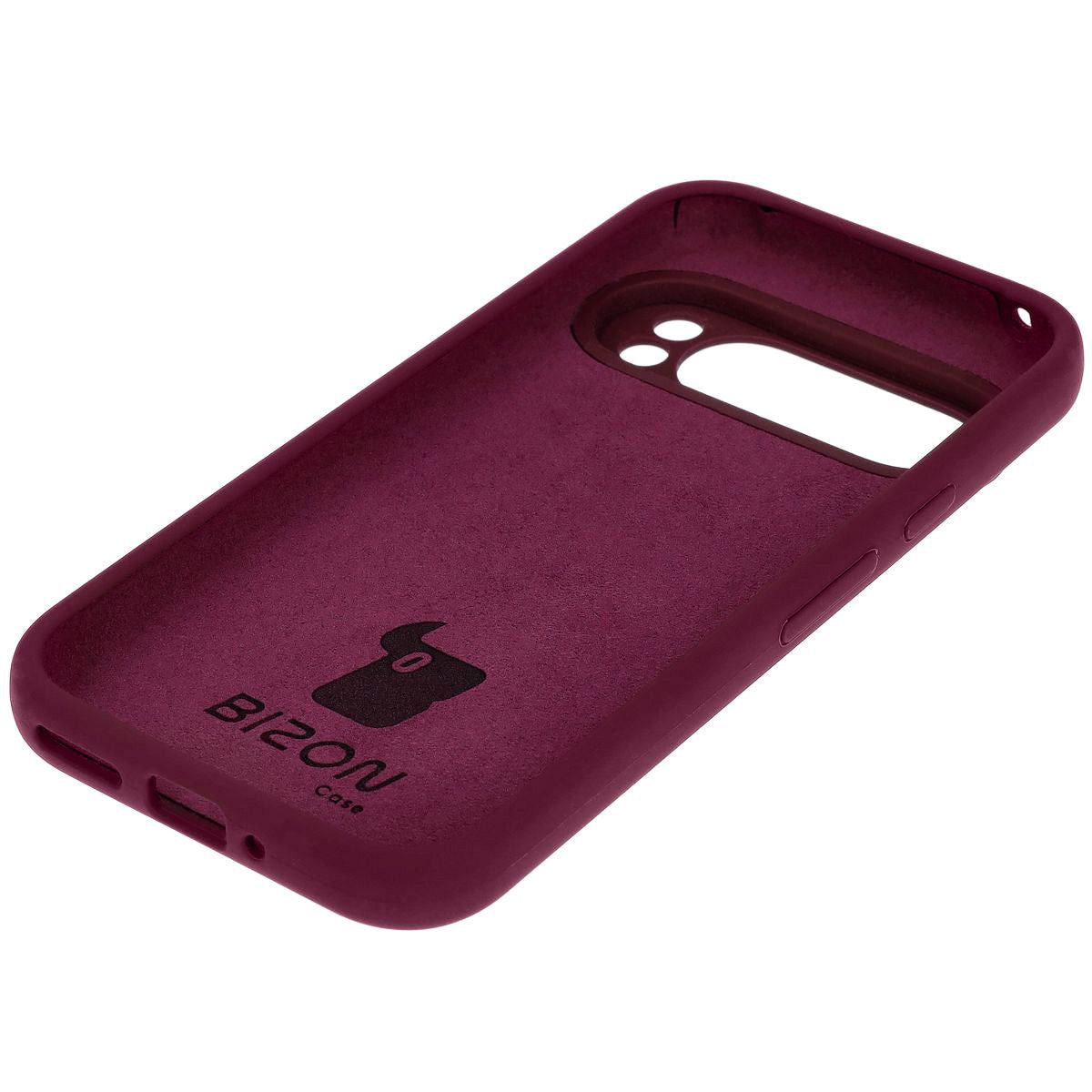 Silikon Handyhülle für Google Pixel 9 Pro, Bizon Soft Case, Pflaumenfarbe