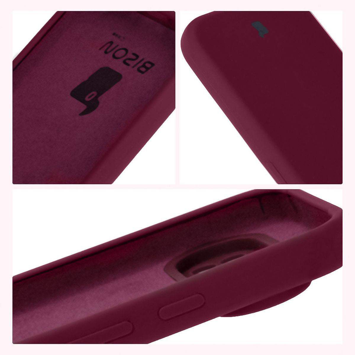 Silikon Handyhülle für Google Pixel 9 Pro, Bizon Soft Case, Pflaumenfarbe