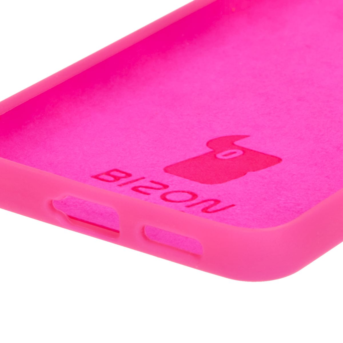 Silikon Handyhülle für Xiaomi Poco F6, Bizon Soft Case, Neon-Pink