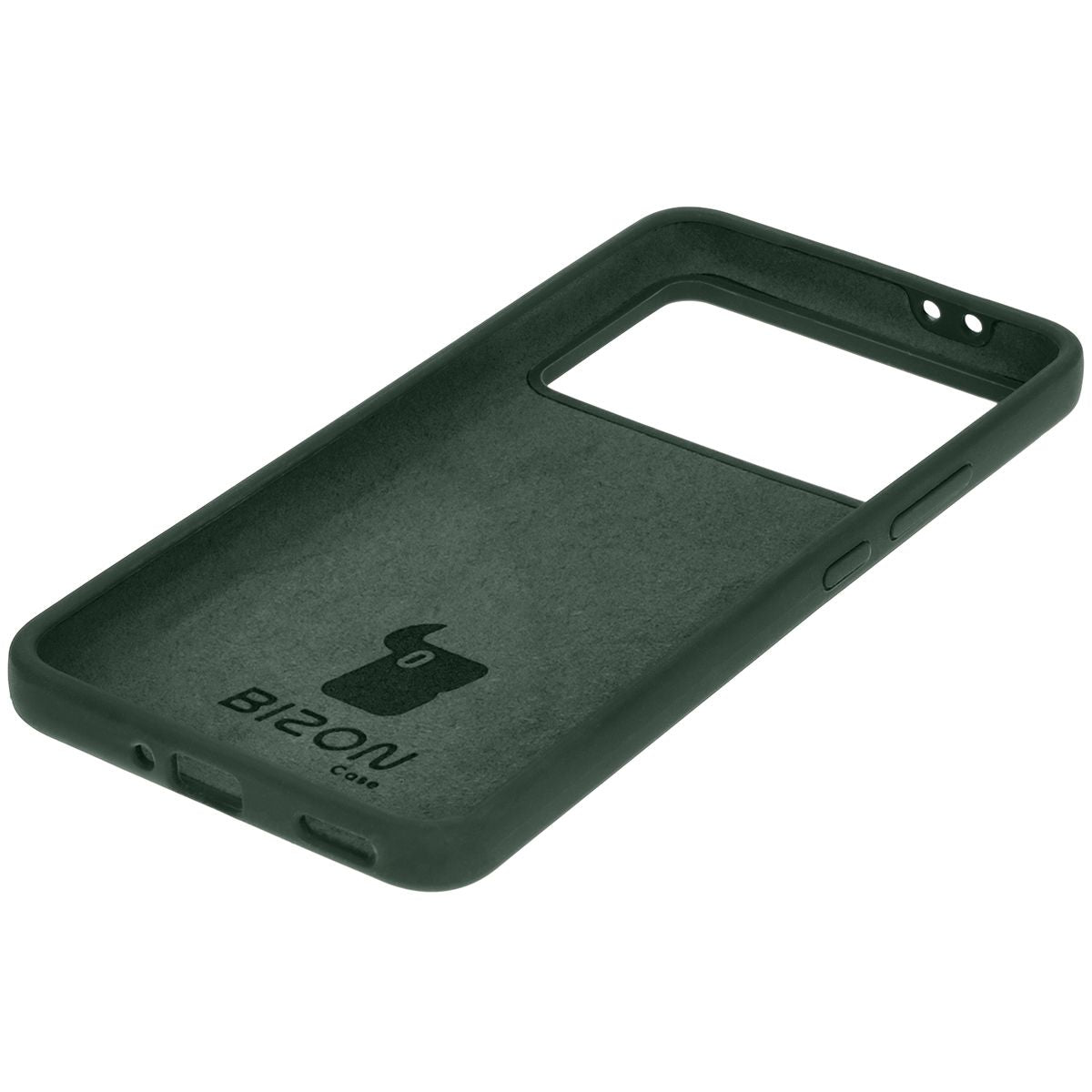 Silikon Handyhülle für Xiaomi Poco F6 Pro, Bizon Soft Case, Dunkelgrün