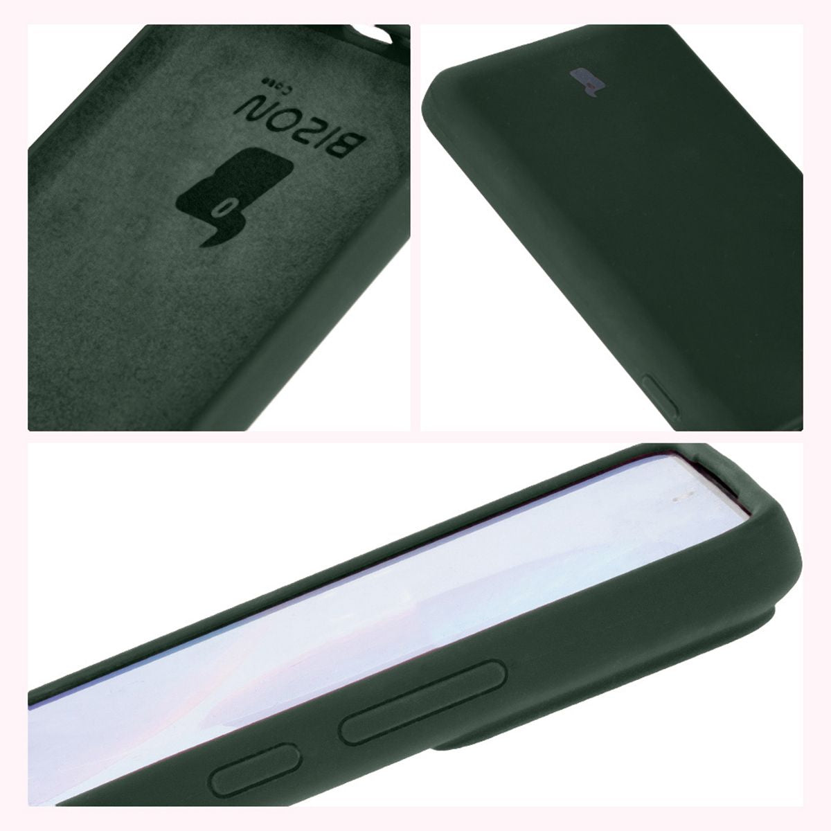 Silikon Handyhülle für Xiaomi Poco F6 Pro, Bizon Soft Case, Dunkelgrün