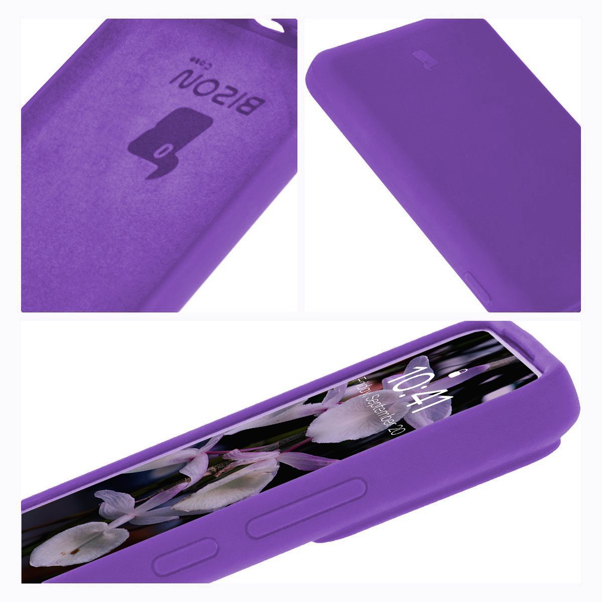 Silikon Handyhülle für Xiaomi Poco F6 Pro, Bizon Soft Case, Violett