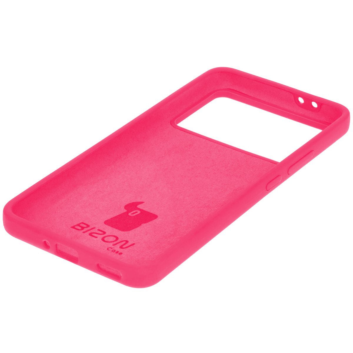Silikon Handyhülle für Xiaomi Poco F6 Pro, Bizon Soft Case, Neon-Pink