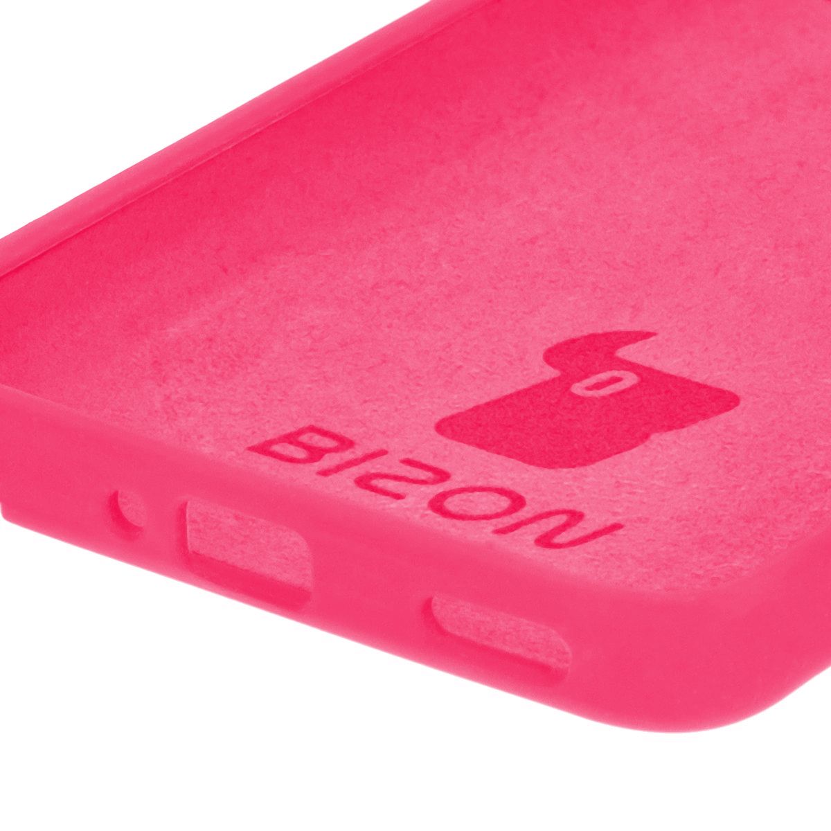 Silikon Handyhülle für Xiaomi Poco F6 Pro, Bizon Soft Case, Neon-Pink