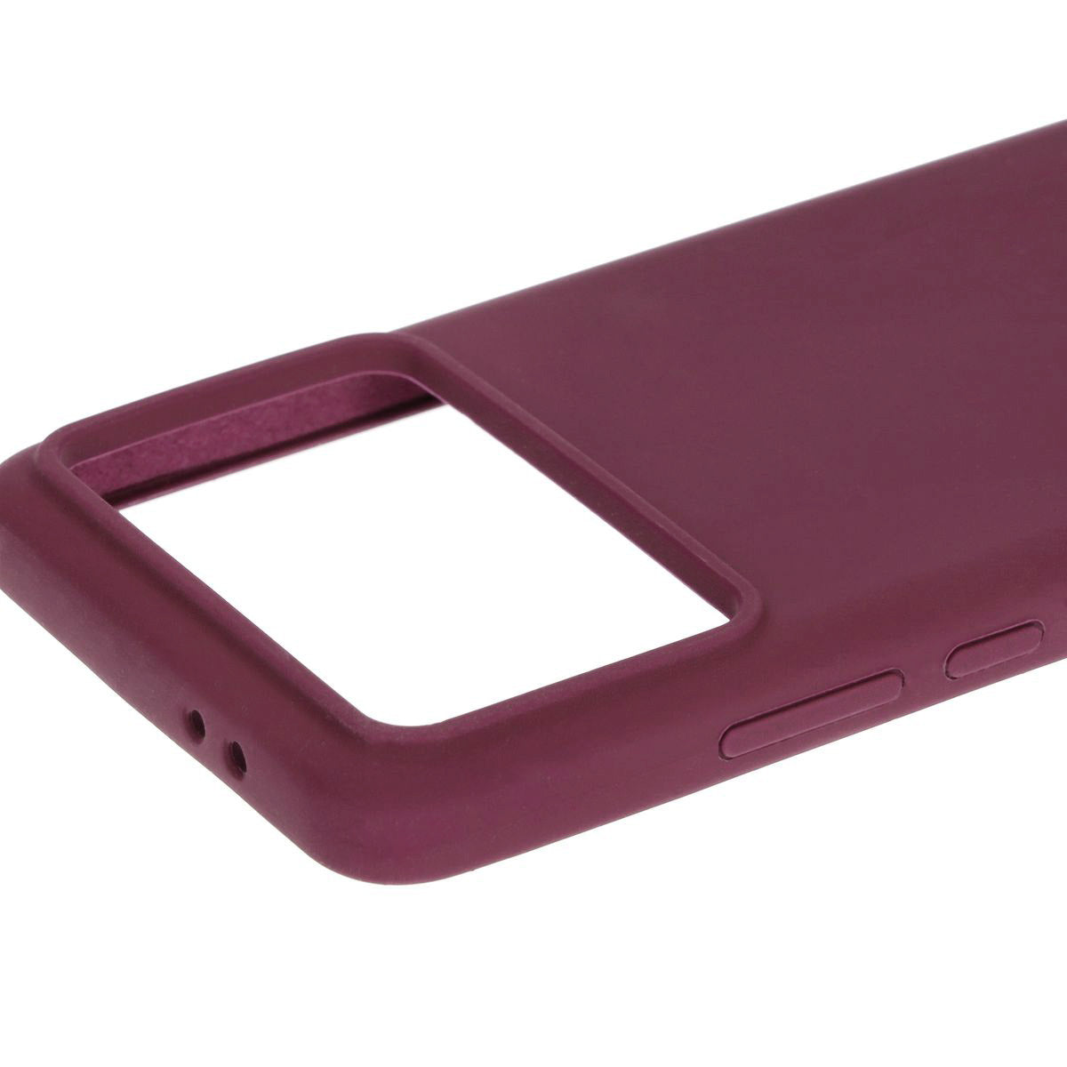 Silikon Handyhülle für Xiaomi Poco F6 Pro, Bizon Soft Case, Pflaumenfarbe
