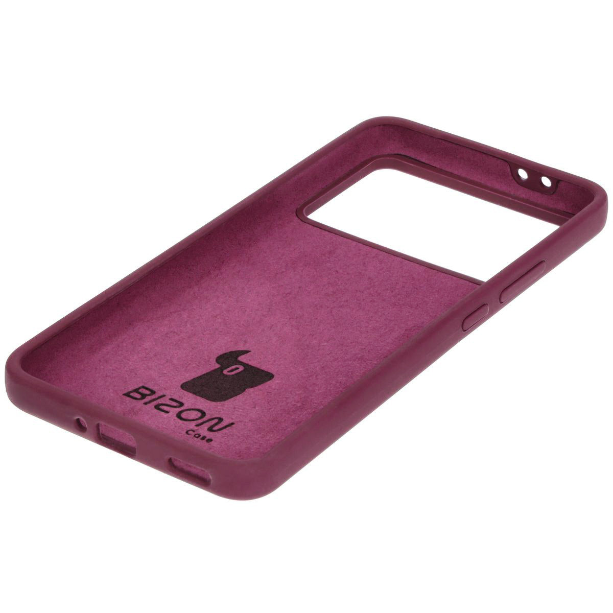Silikon Handyhülle für Xiaomi Poco F6 Pro, Bizon Soft Case, Pflaumenfarbe