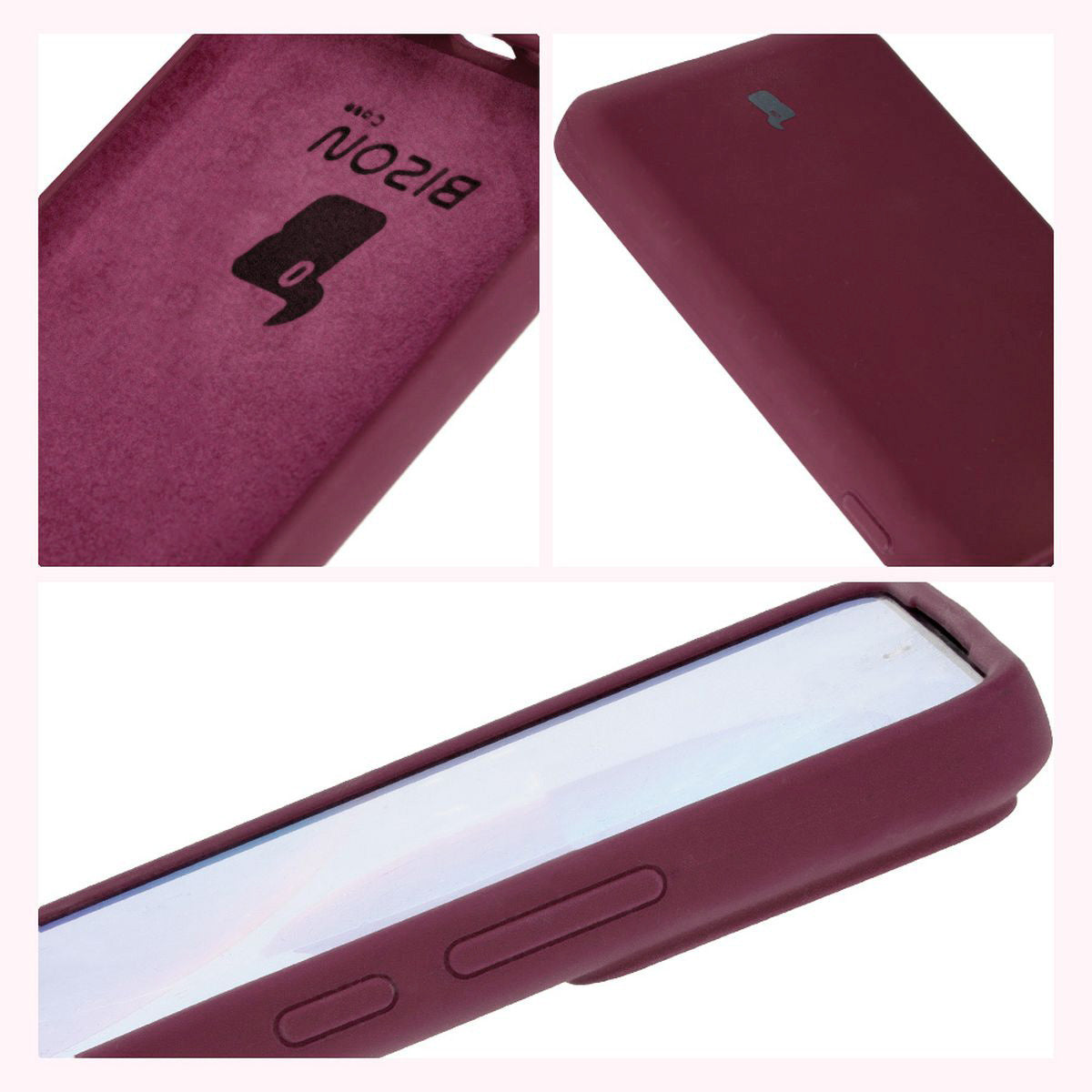 Silikon Handyhülle für Xiaomi Poco F6 Pro, Bizon Soft Case, Pflaumenfarbe